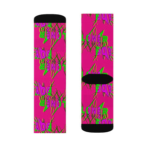 BLAZING PINK ABSTRAK Socks