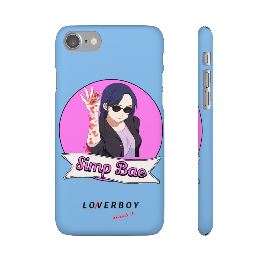 “Simp Bae” (Heartbreak Blue) Snap Case