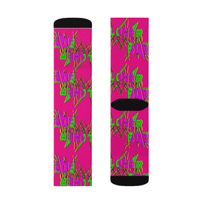 BLAZING PINK ABSTRAK Socks