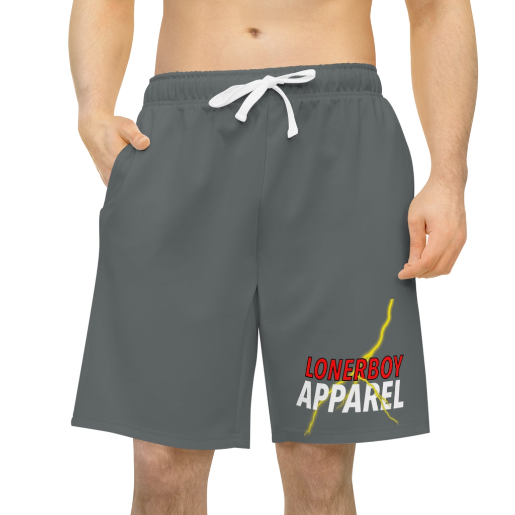 “Shot Caller” GRAY Athletic Long Shorts