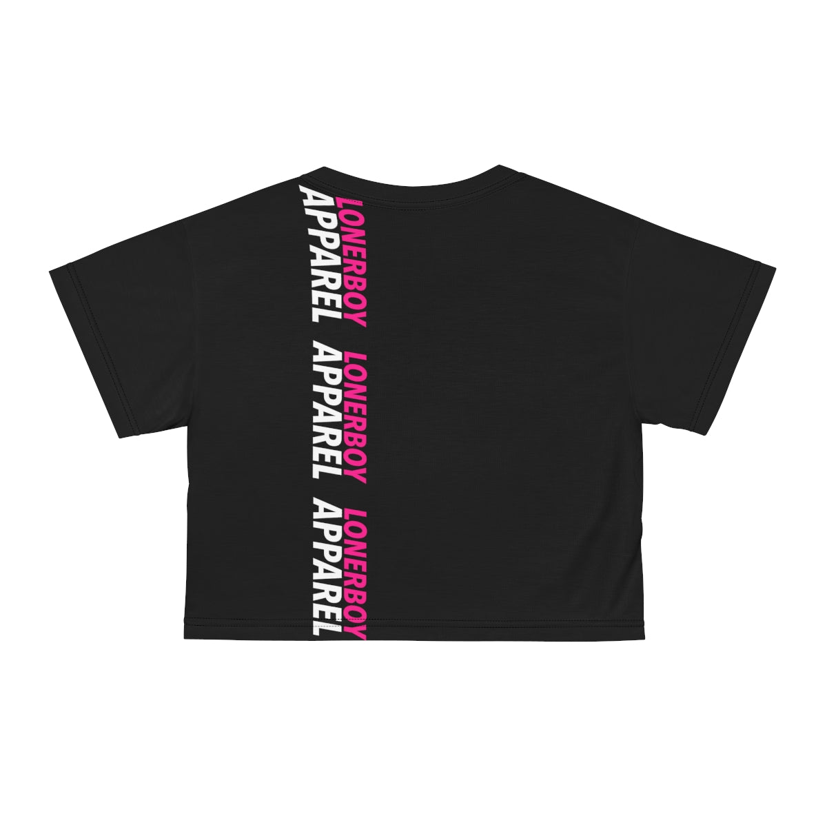 “Line ‘em Up” Logo Crop Top (Black)