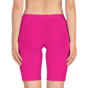 Women's Motorsport Biker Shorts (Sporty Pink)