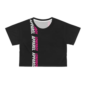 “Line ‘em Up” Logo Crop Top (Black)